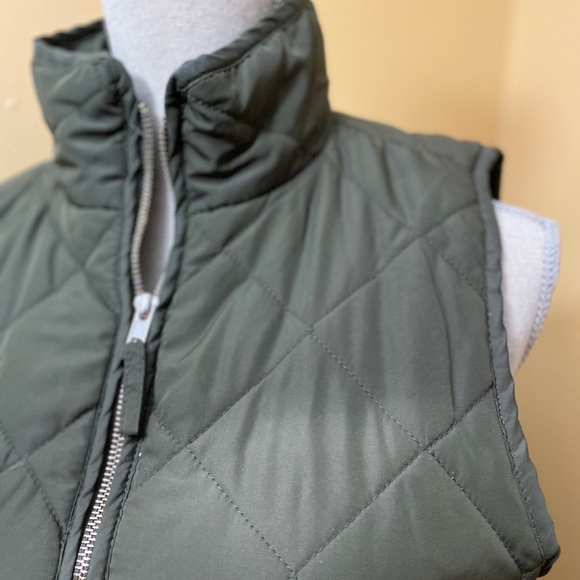 Thread & Supply Olive Green Quilted Best Small - Picture 2 of 4
